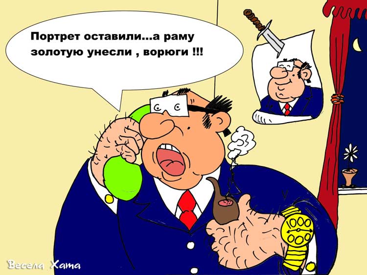 Забавные карикатуры Валерия Каненкова. Кража бесценной картины